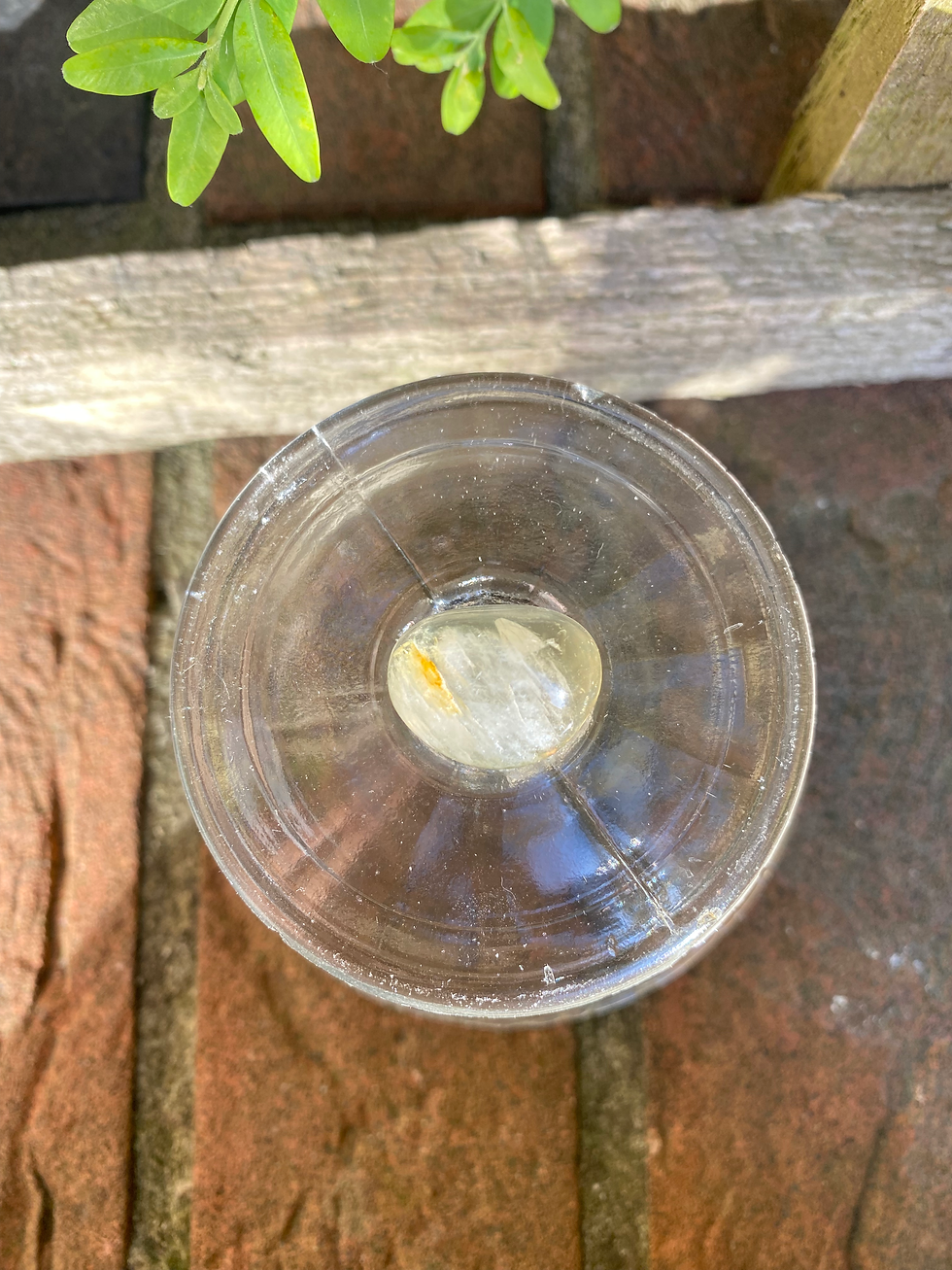 Thumbnail: 1 yellow citrine tumbled stone / medium