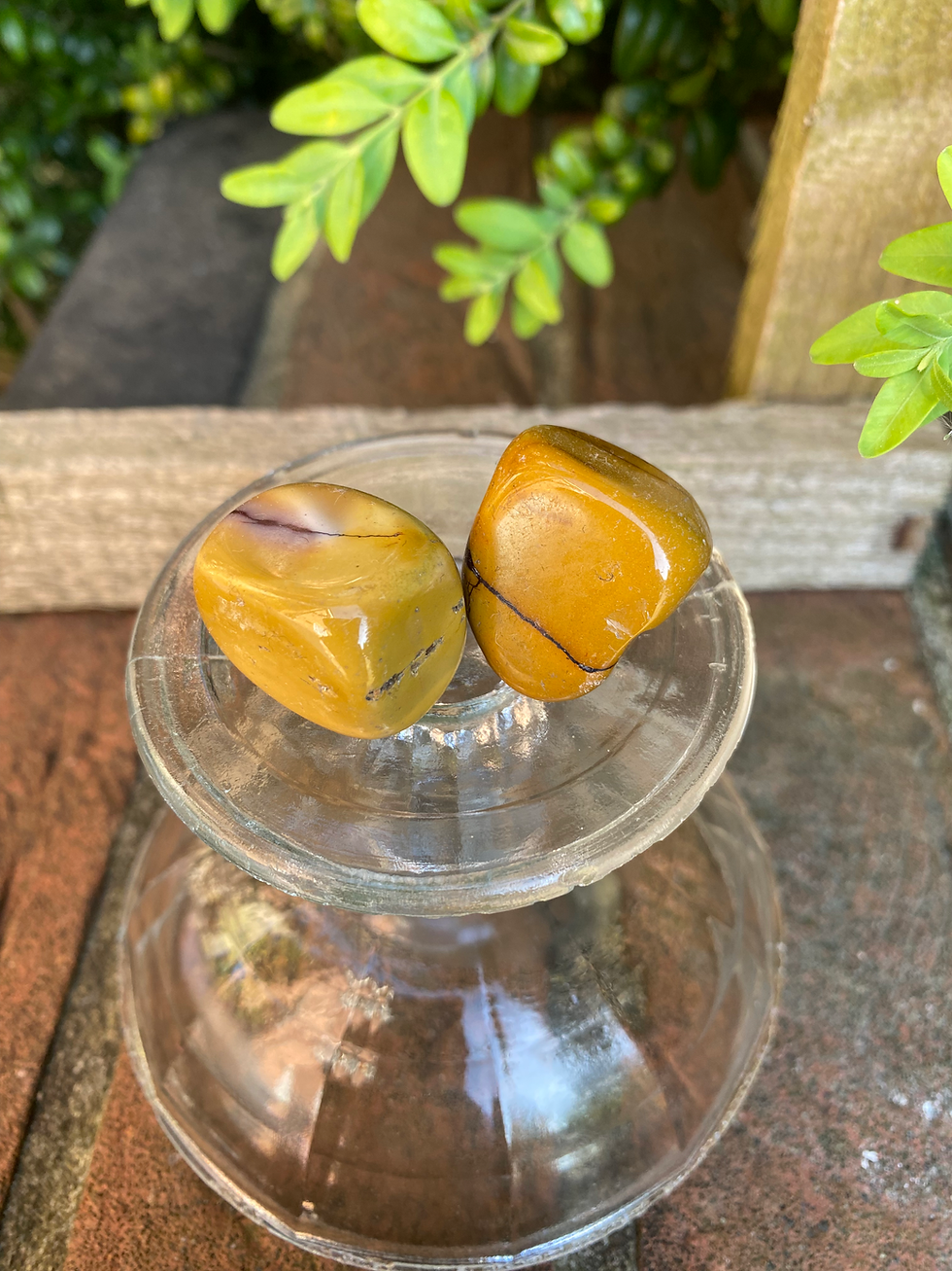 Thumbnail: 2 mookaite tumble stones / large