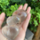 Thumbnail: 3 smoky heart quartz stones / medium