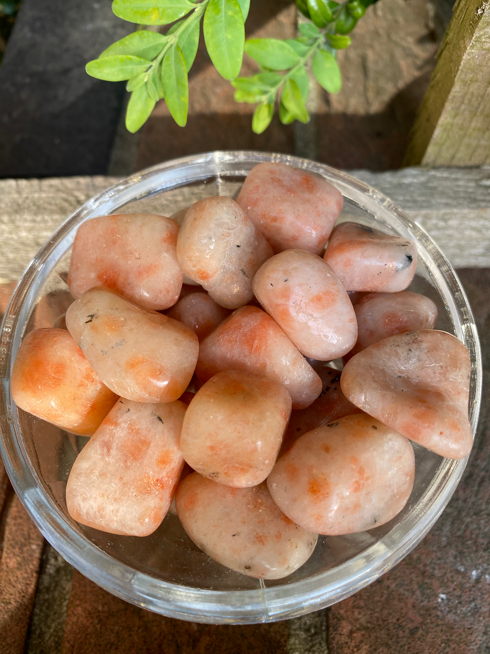 Thumbnail: 4 sunstone tumble stones