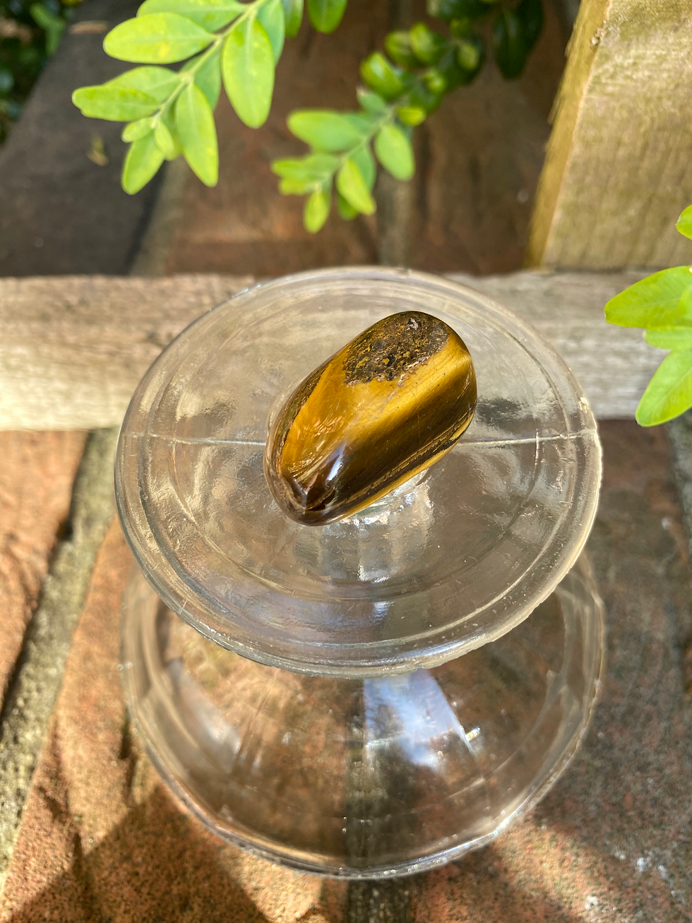 Thumbnail: 1 gold brown tigers eye tumbled stone / medium