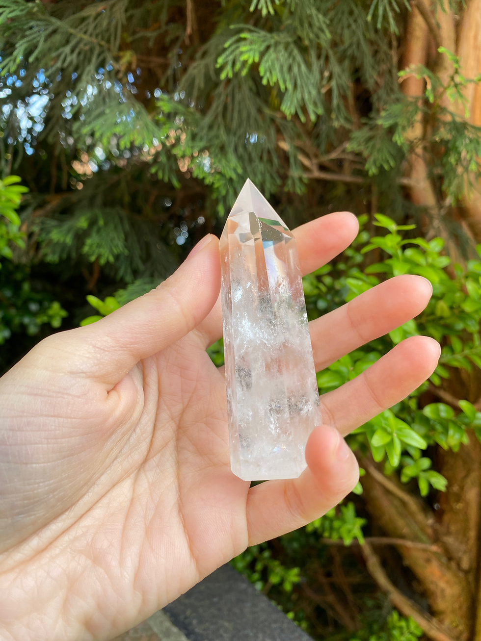 Thumbnail: Clear quartz tower  / 77g