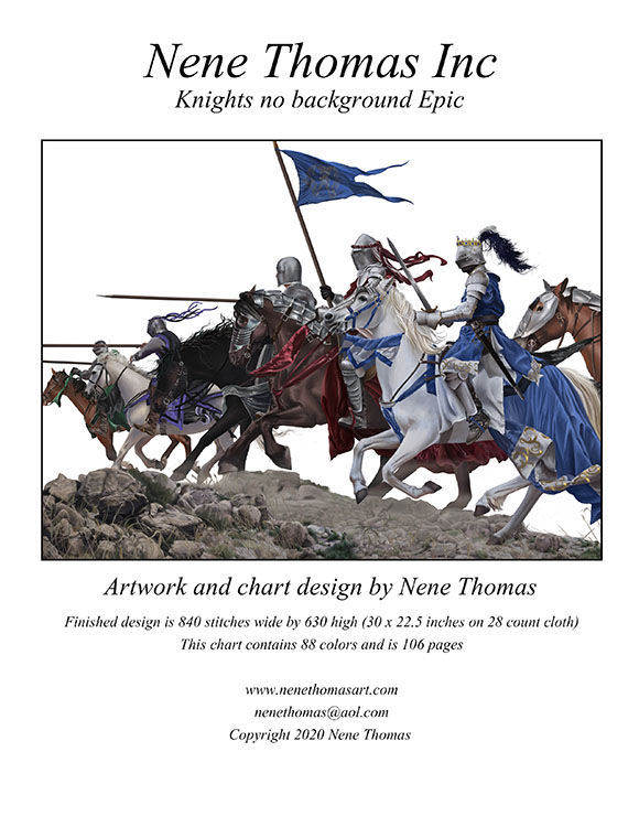Knights without background Epic Cross-Stitch (Downloadable PDF)