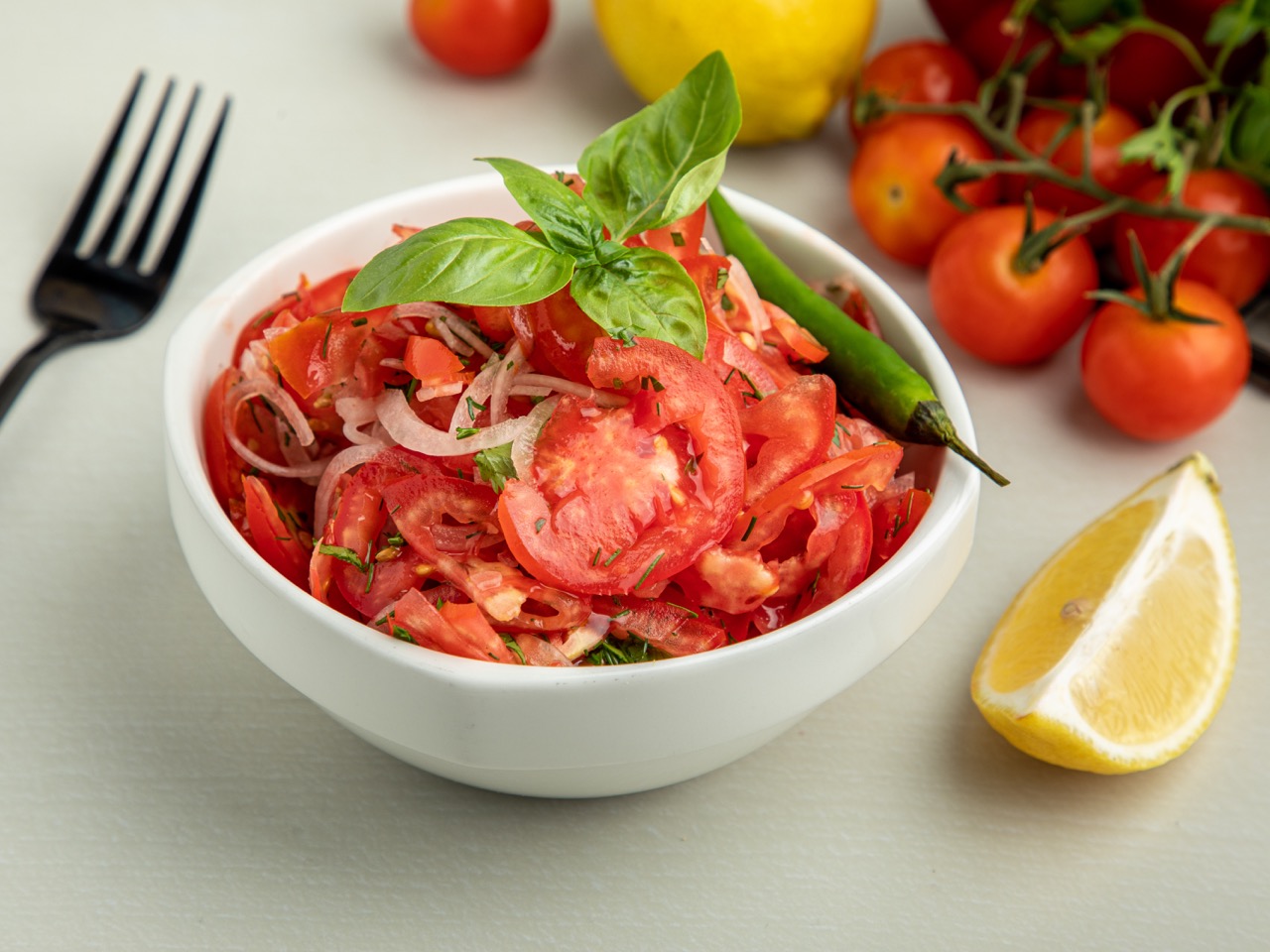 Arranged Food and Objects