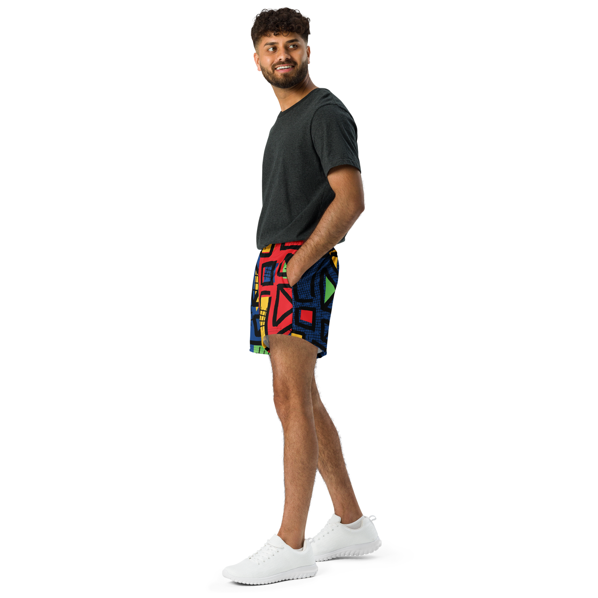 The Switch-Up Abstract Mid-Thigh Shorts