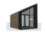 Espresso sloped roof front