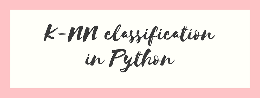 knn classification in python using scikit-learn
