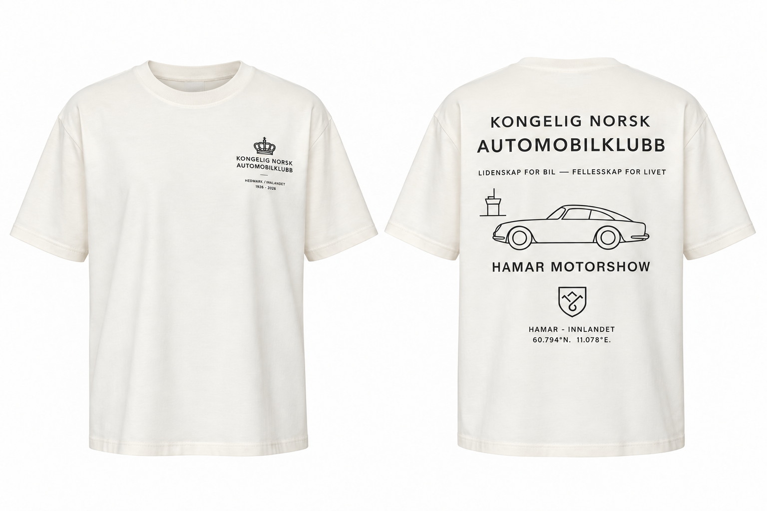 KNA T-skjorte foran og bak
