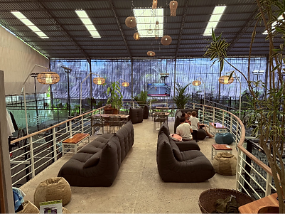 Canteen sofa area with viewing point