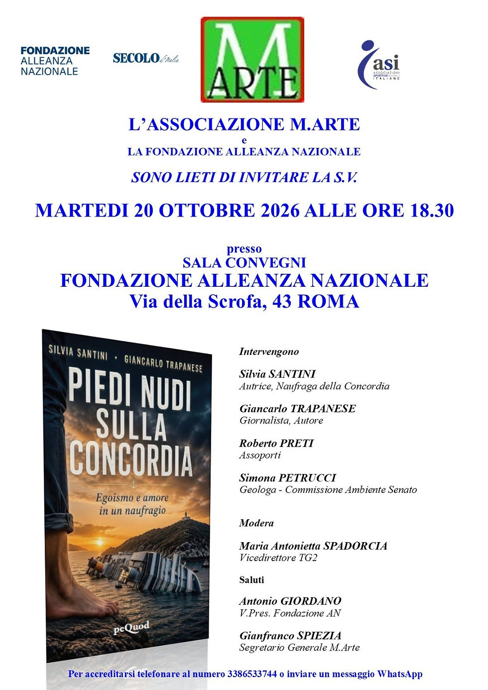 Piedi nudi sulla Concordia