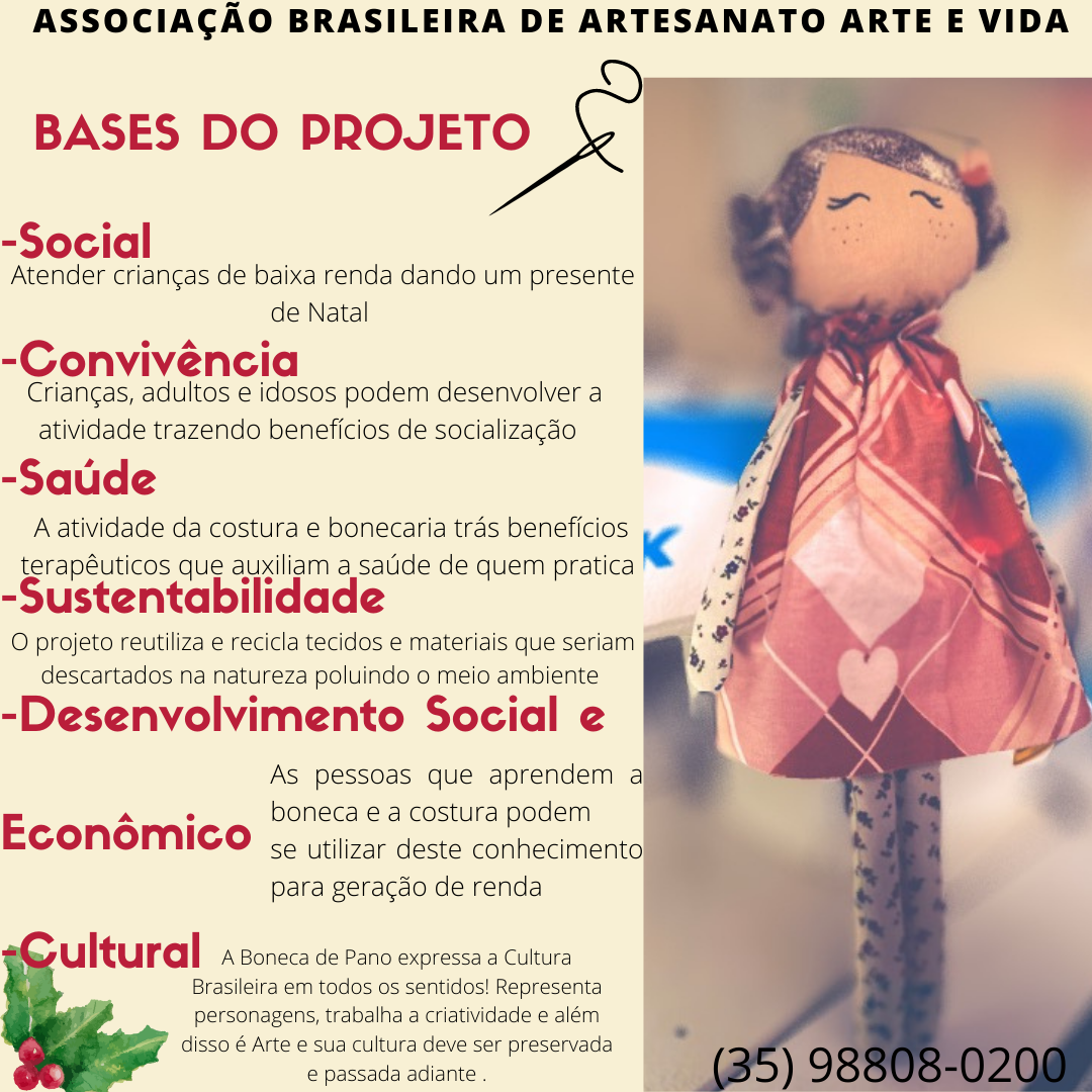 MOLDE BONECA LUZ - PROJETO SOCIAL