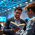 an ultra human realistic showing a book publishing in a networking professional psychology
