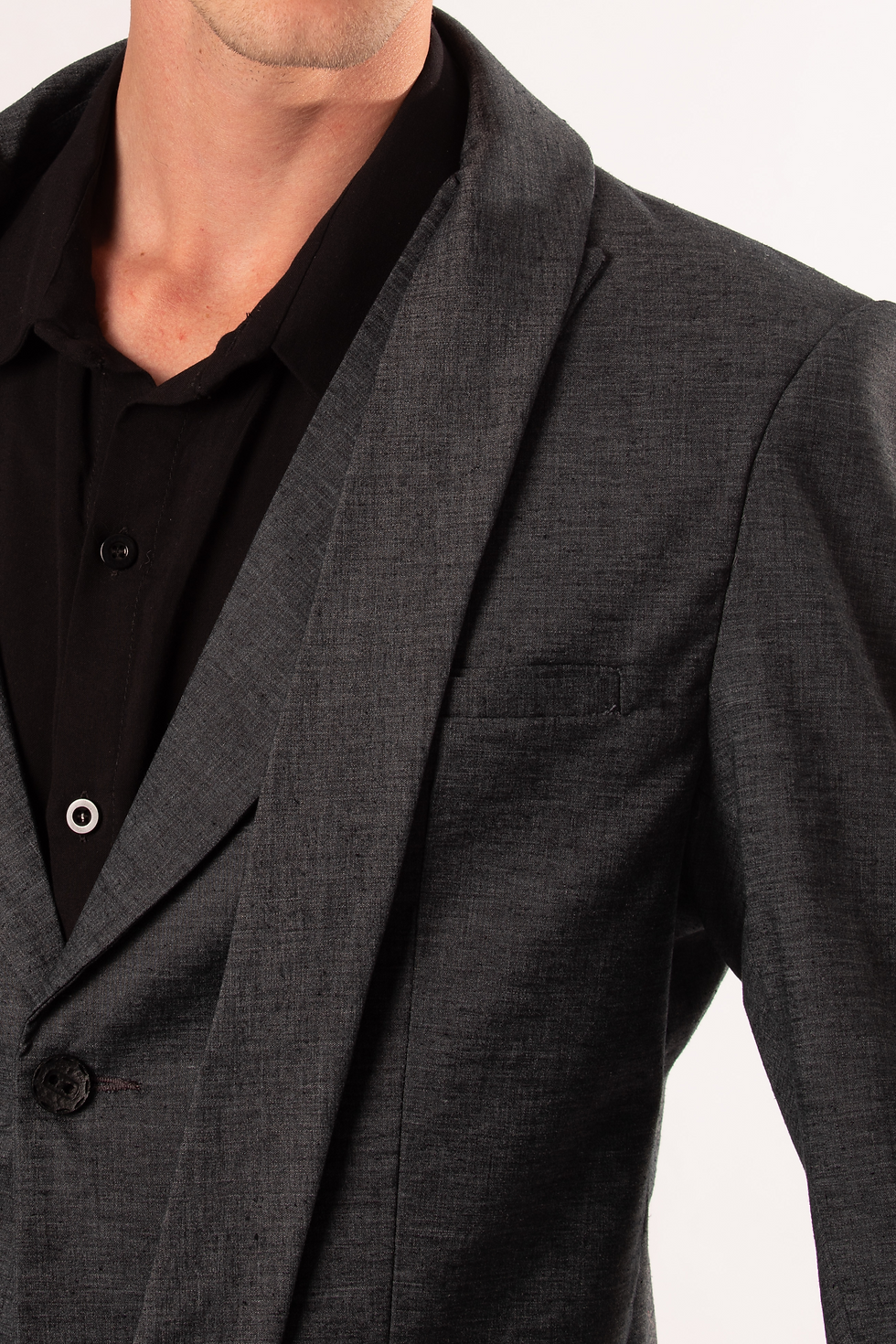 Thumbnail: HEMP AND RECYCLED PET CLASSIC BLAZER -GRAY