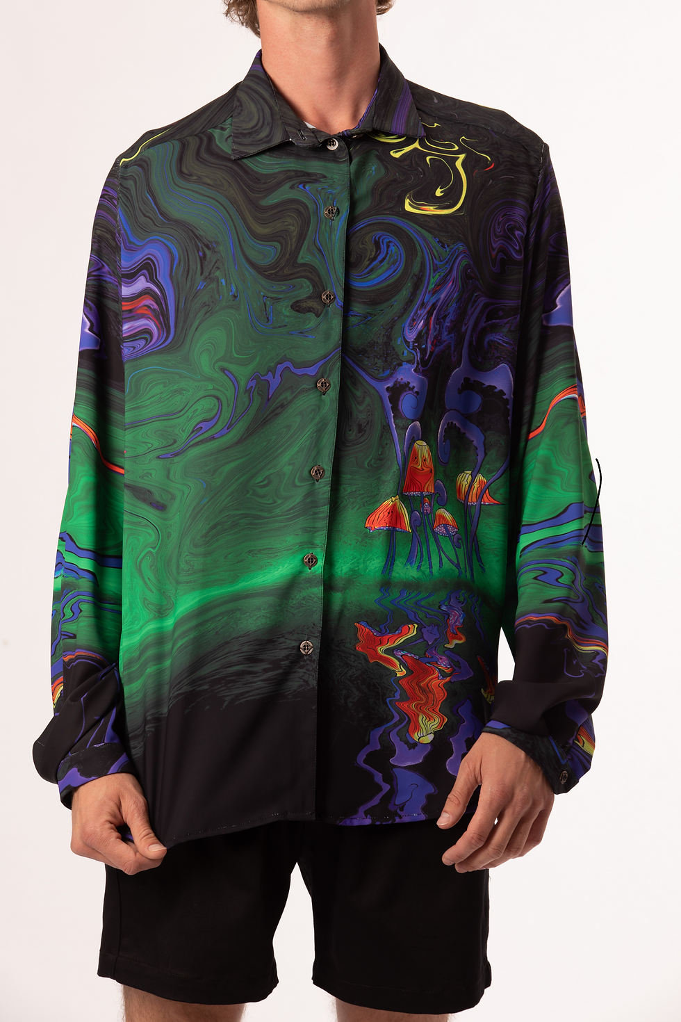 Thumbnail: LAUGHING MUSHROOM PRINT SHIRT