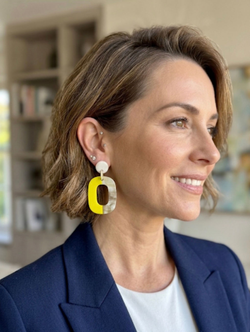 Miniature : Boucles d’oreilles en corne Peggy ( 5 coloris )