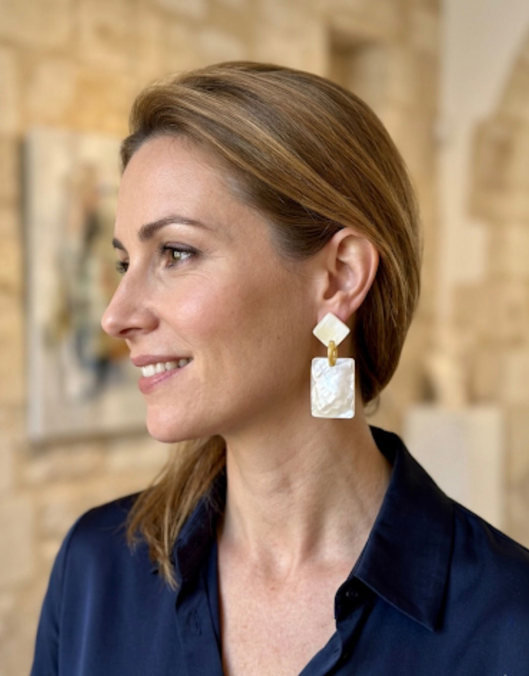 Boucles d’oreilles en corne Albertina