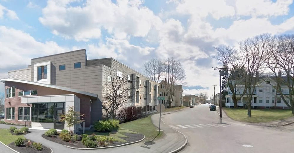 A concept image of what a proposed 30-bed "housing first" development could look like