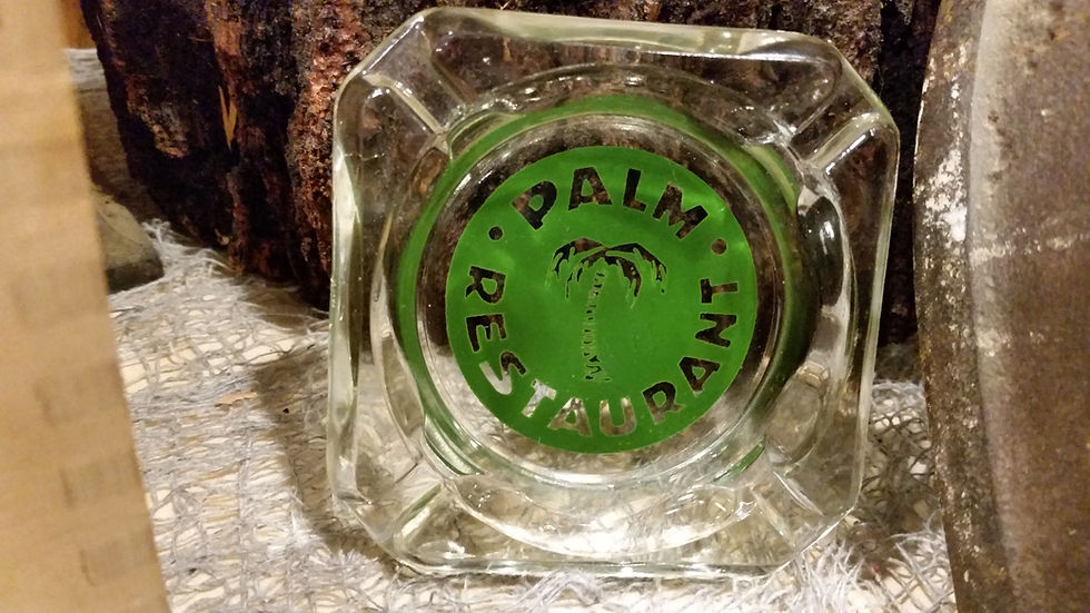 Thumbnail: Vintage 1960's Palm Restaurant Glass Ashtray