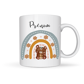 Mug enfant Arc en Ciel  avec prénom personnalisable