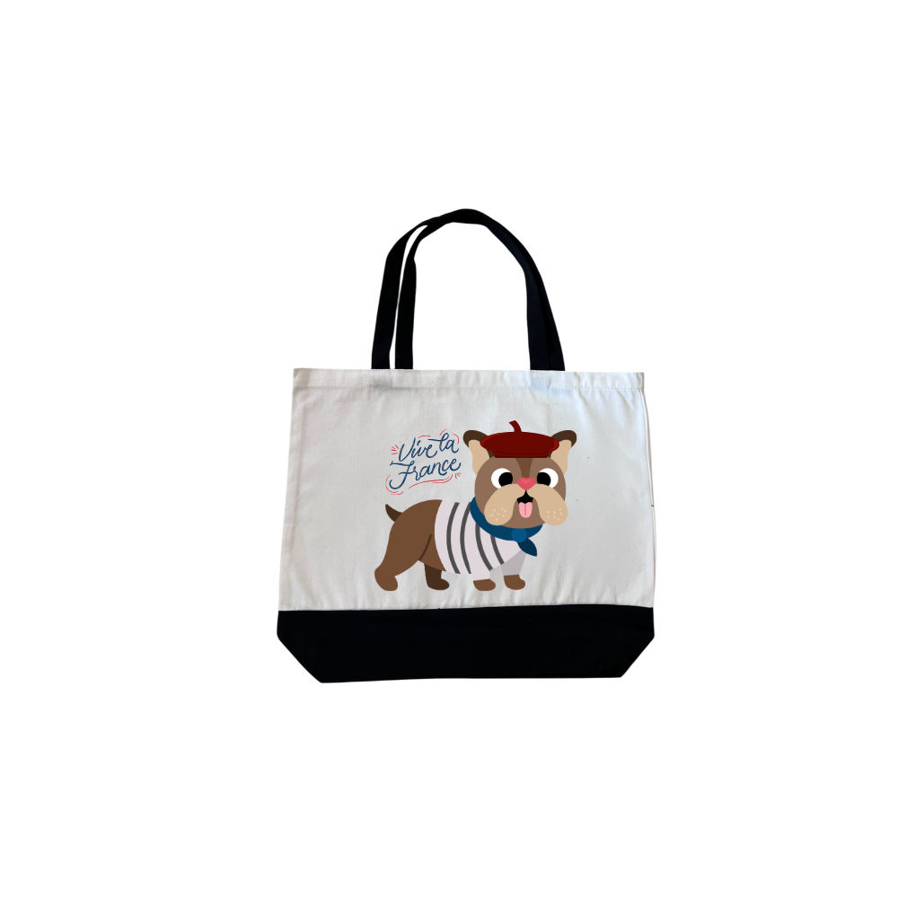 Tote bag Collection Paris Vive la France Chien