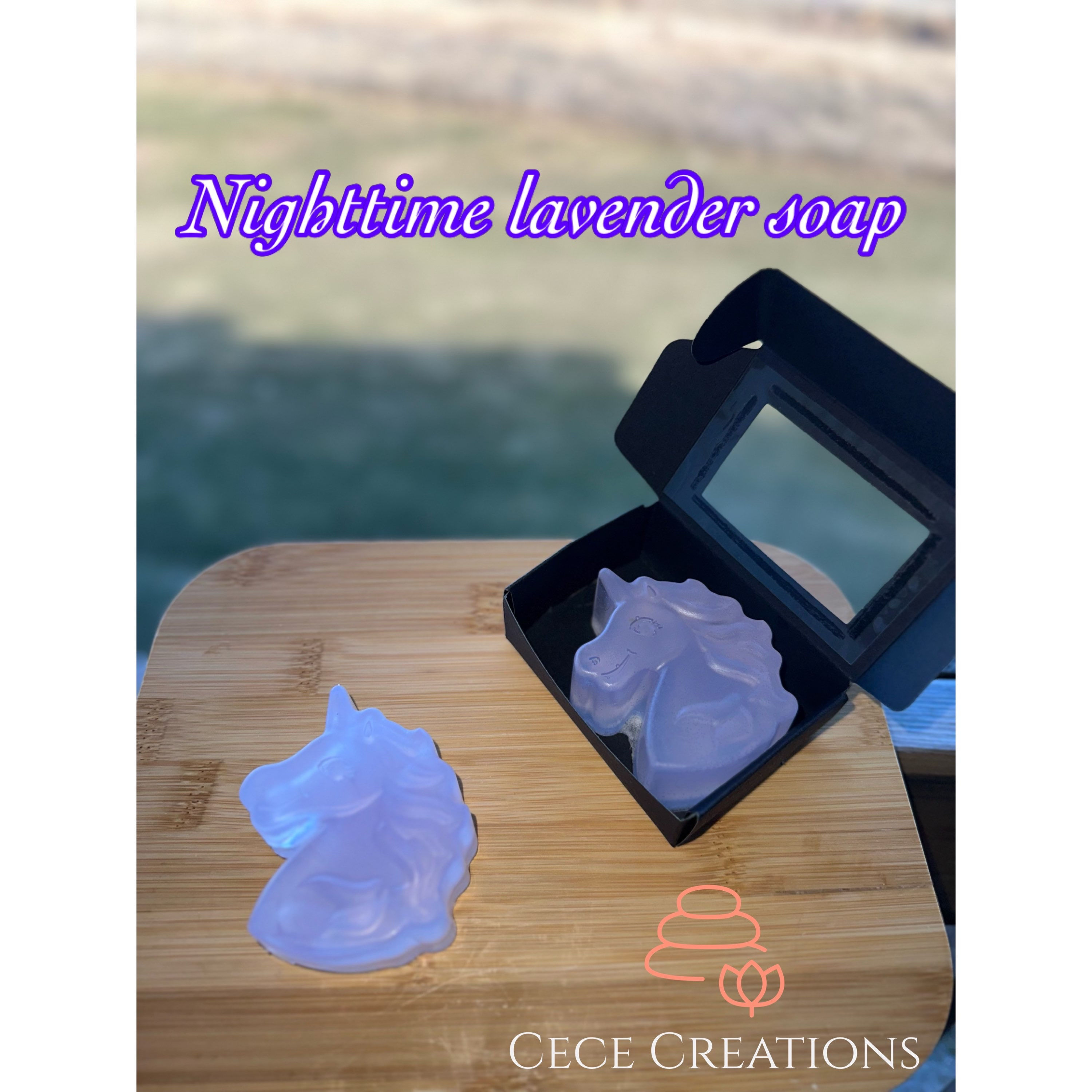 Nighttime lavender honey soap