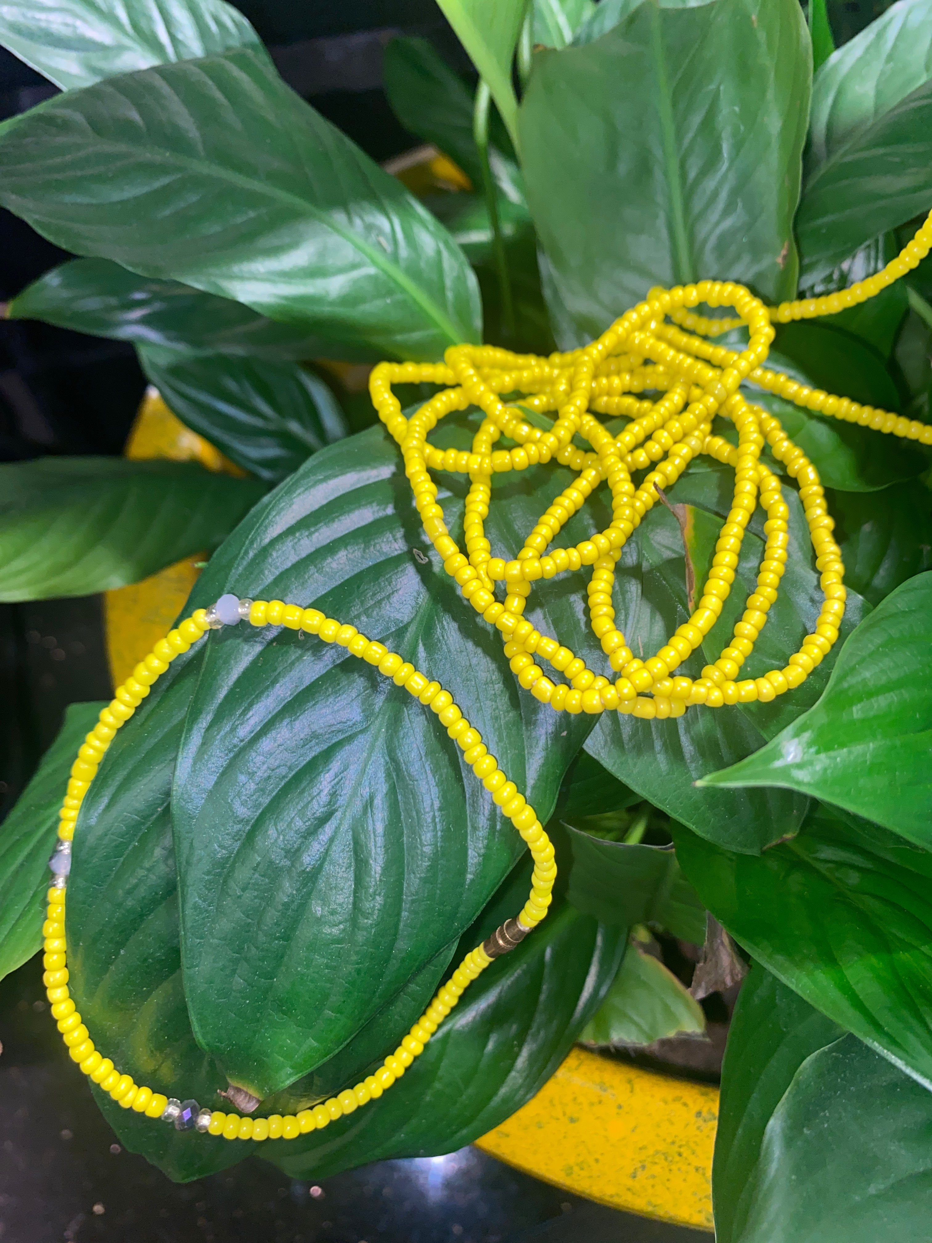 I am my own sunshine Waistbeads& anklet set