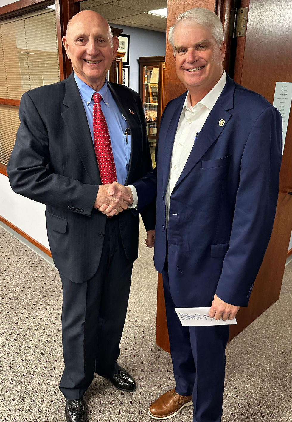 Left, Bob Holder and State Rep. Jason Beane