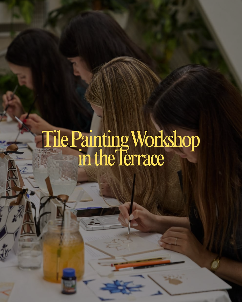 Tile Painting Workshop on the Terrace