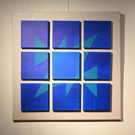 Toile permutable, les 9 éléments sont interchangeables et pivotables