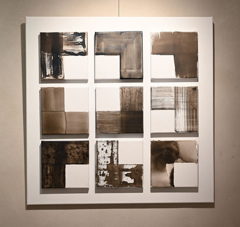 Toile permutable, les 9 éléments sont interchangeables et pivotables