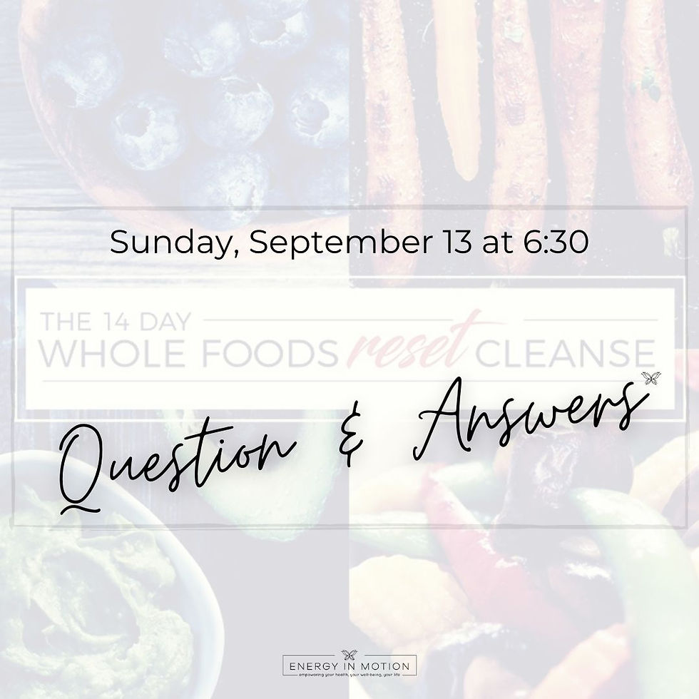 14-Day Whole Foods Reset - Q & A Session