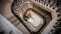 ripon-college-wedding-photography-stairs-dramatic-picture-this