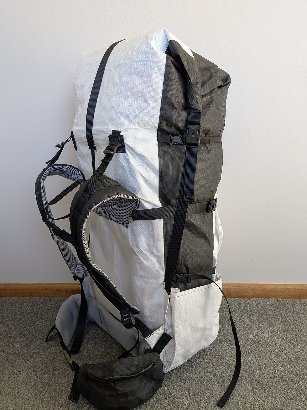 The Beast (110L) with Solid Ultra 800 Side Pockets and Back Pouch, Paddle Attachment and Hip Belt Zi