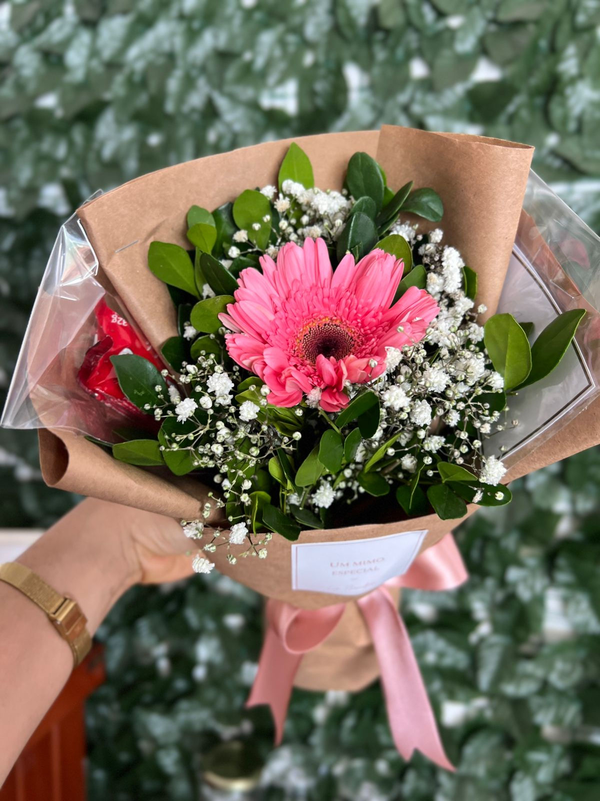 Gérbera ramalhete + Chocolate - consultar cores