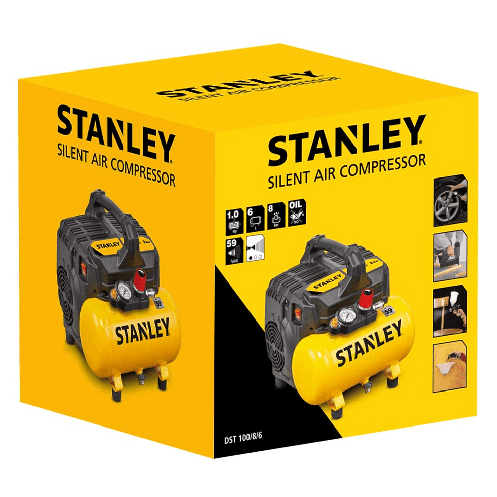 Miniatura: Compressore silenziato DST 100/8/6 non lubrificato 6 litri