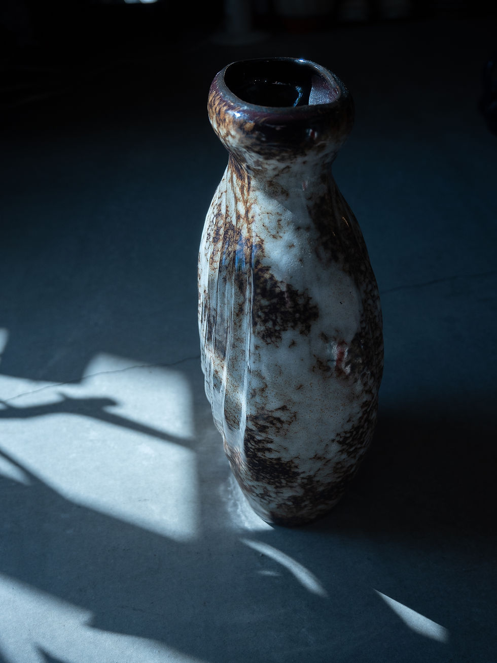 Thumbnail: VintageFat Lava Handled Vase Walter Becht Oberhessische Keramik