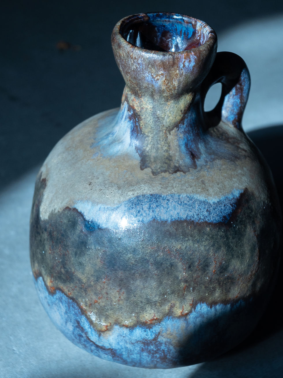 Thumbnail: Vintage RUSCHA KERAMIK Fat Lava Vase 