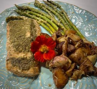 Salmon, Baked with Lemon-Dill Butter