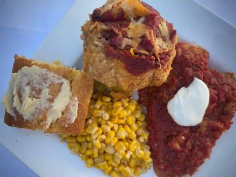 Southwest Chicken served with Sour Cream & Salsa