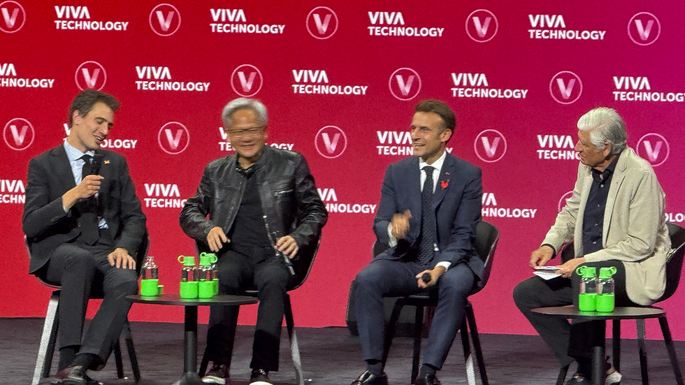 Mistral AIのCEOとNVIDIAのCEOの対談にフランスの大統領も参加©️Allo France JP
