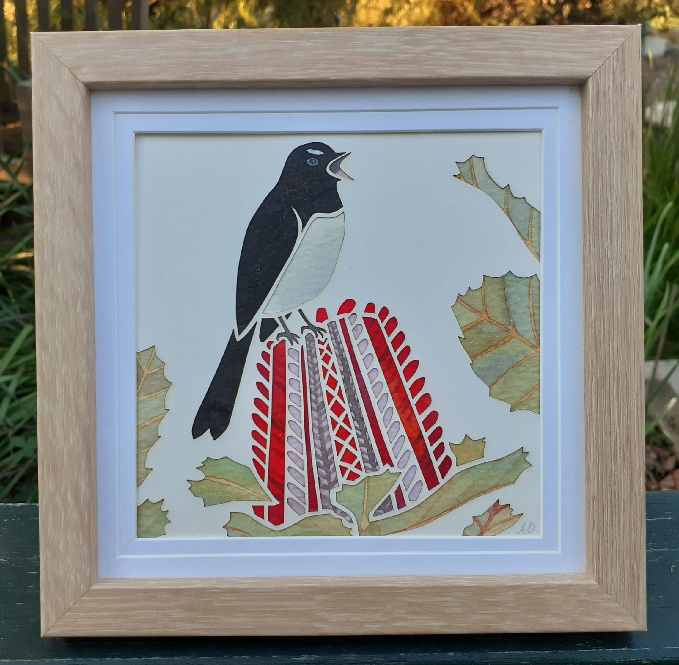 Willie Wagtail and Banksia