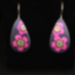 Wax Flower — Medium Anodised Dangles
