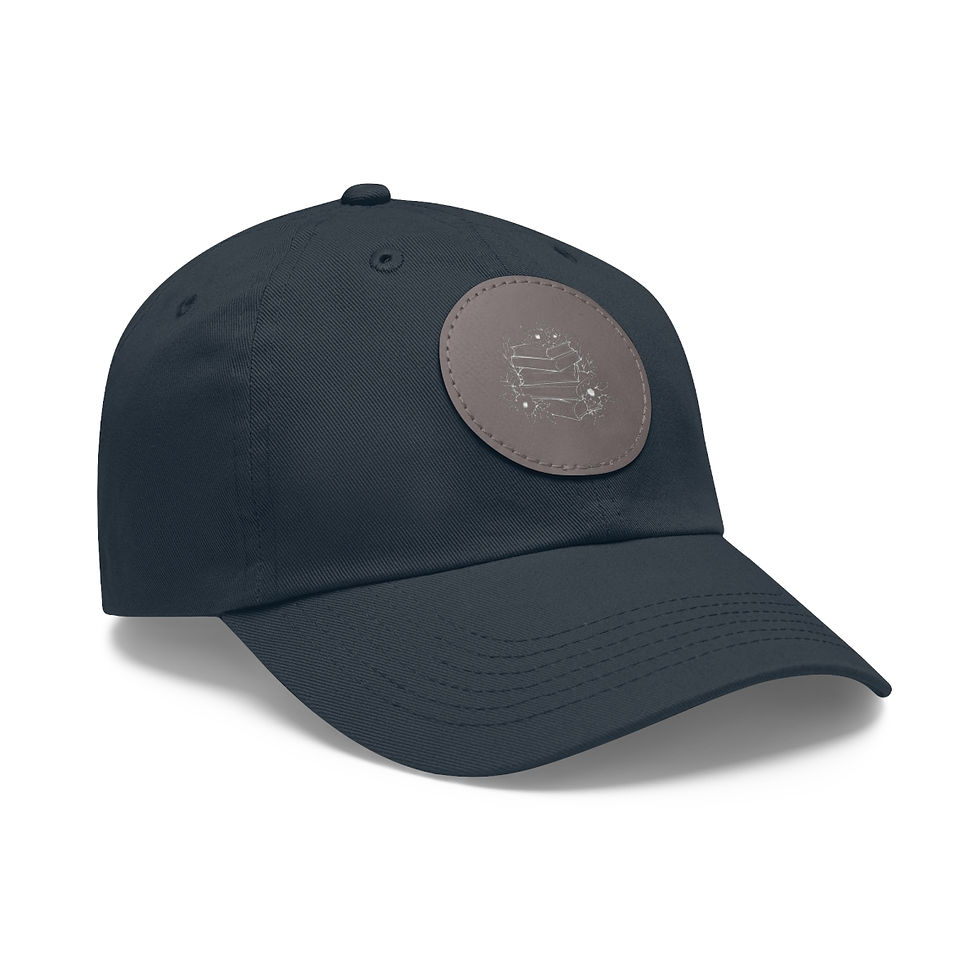 Thumbnail: Dad Hat with Leather Patch (Round)