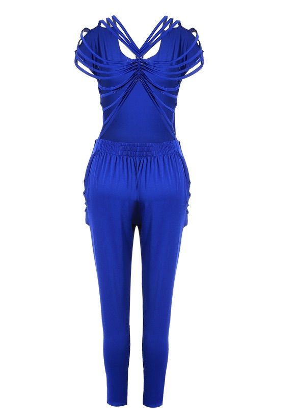 Thumbnail: Backless Jumpsuit Blue Women