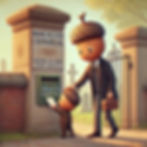 Oakley and the stone gate post