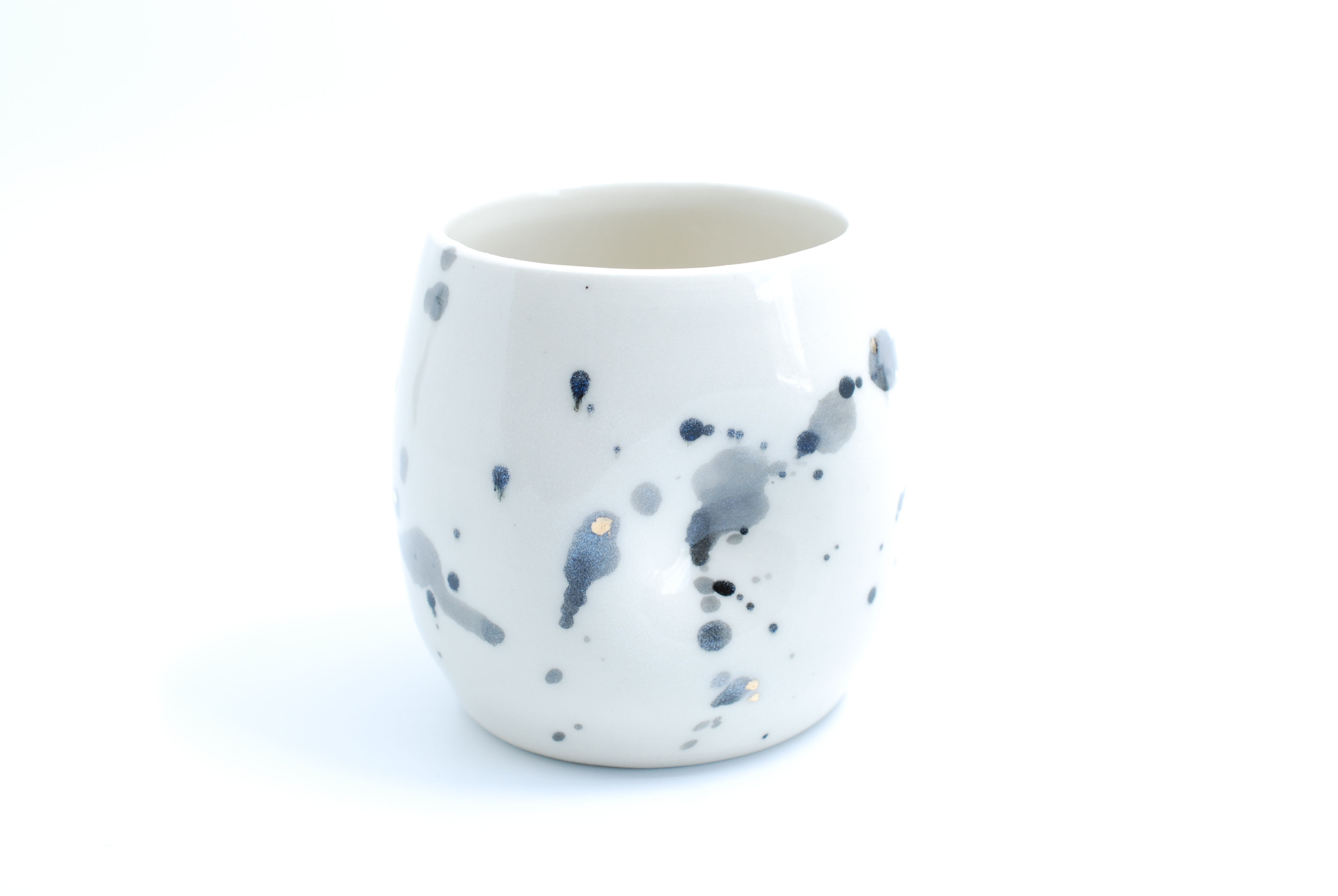 Black + Gold Speckled Tumbler