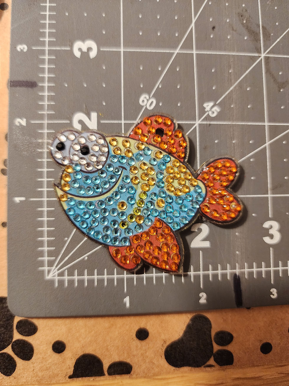 Thumbnail: Colorful Fish Diamond Puzzle Keychain Handmade