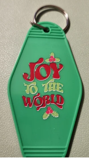 Thumbnail: Green Joy to the World Keychain