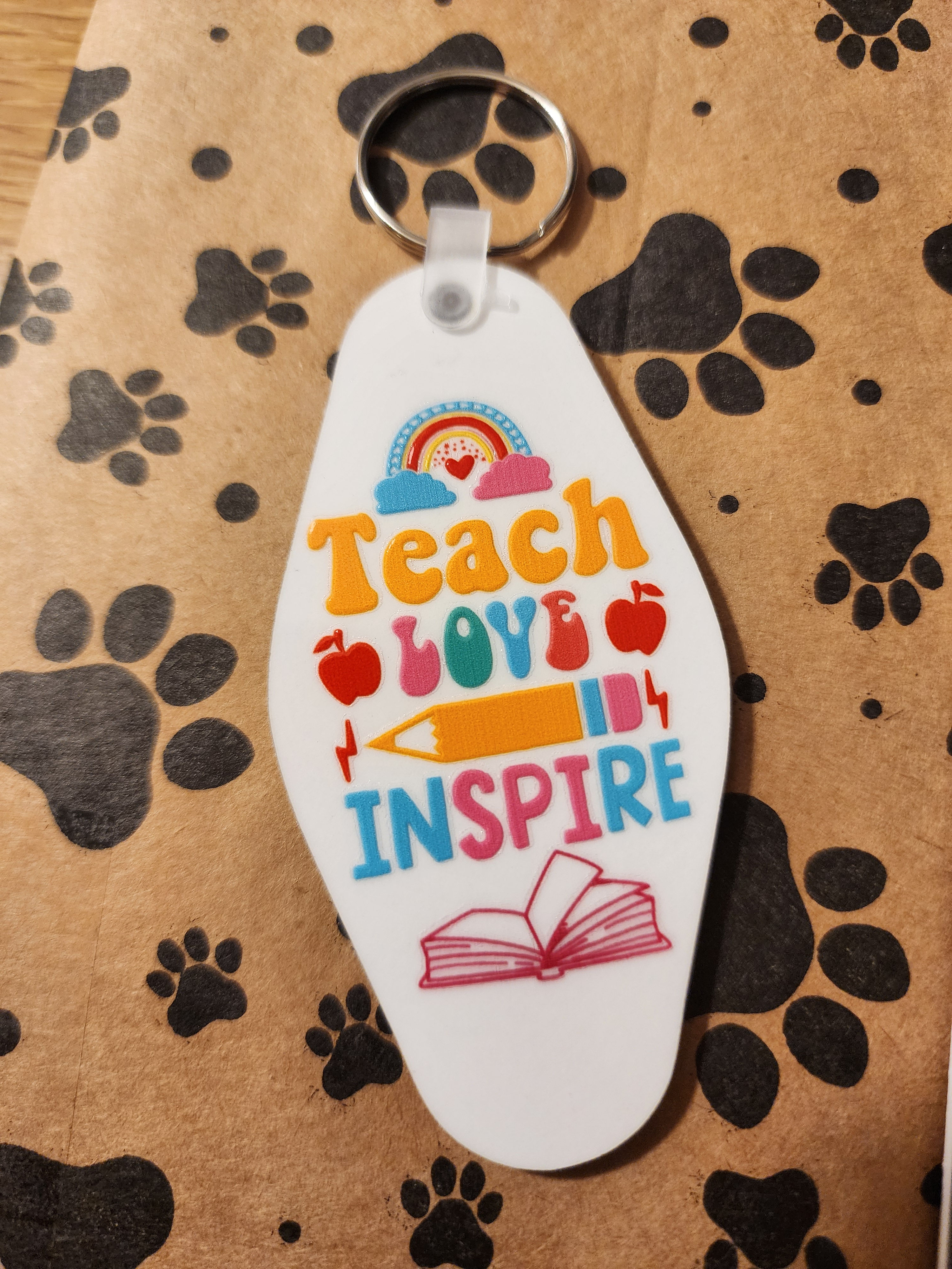 Colorful Teacher Keychain