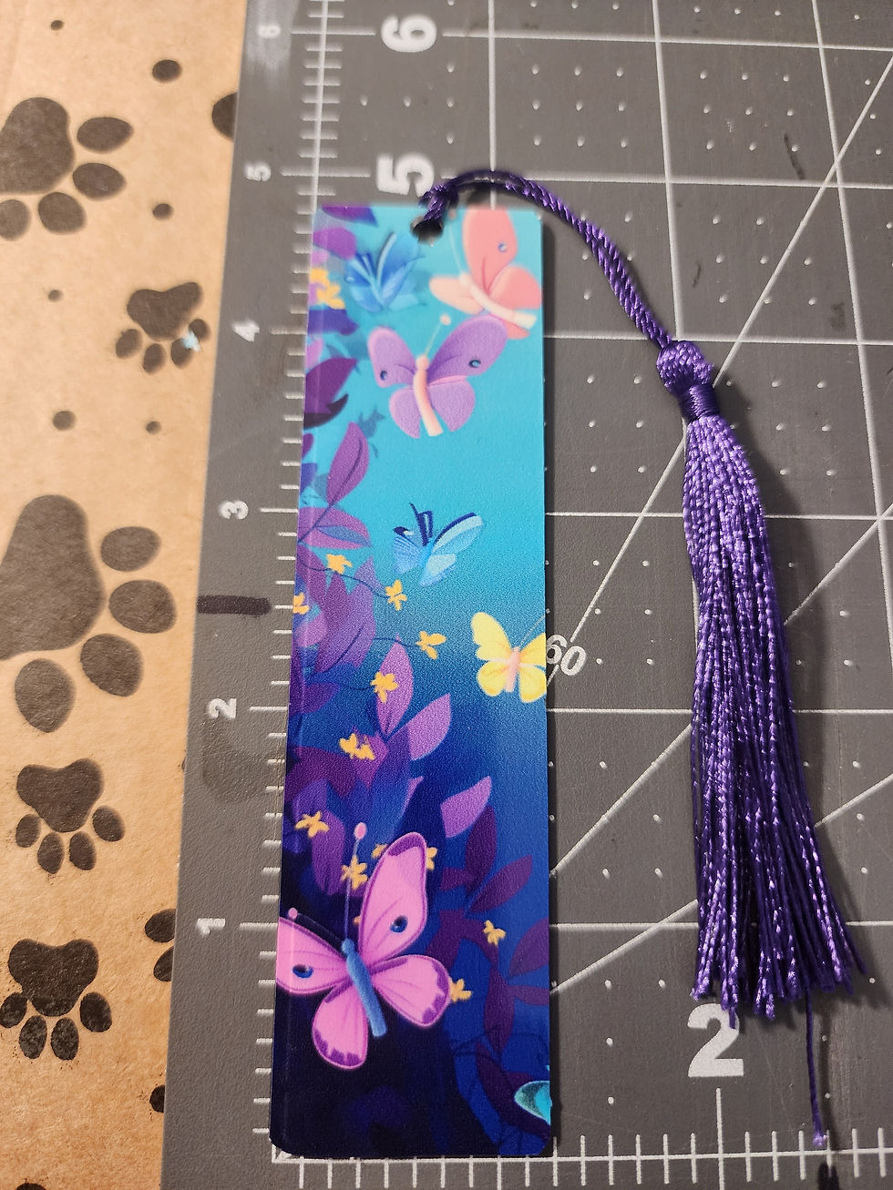 Thumbnail: Colorful Butterfly Bookmark with Tassel